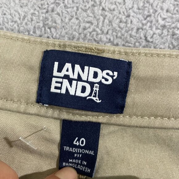 NWOT Lands' End Men's 40 Traditional Fit Khaki Pants Coolmax 5-Pocket - Picture 5 of 9